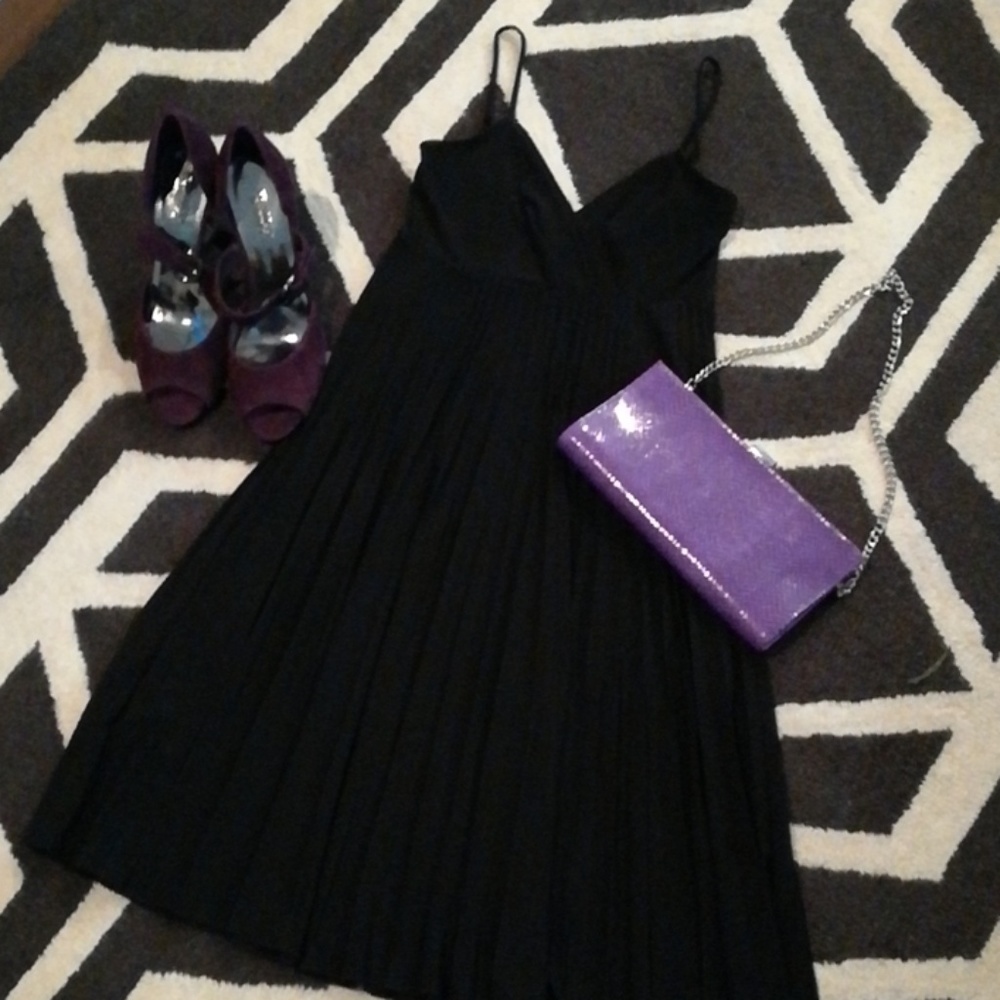 NWOT Max & Cleo accordion pleat dress